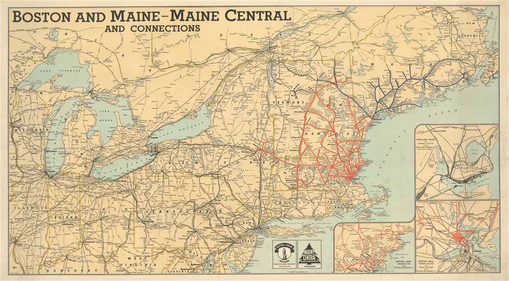 Boston and Maine - Maine Central and Connections. - Main View