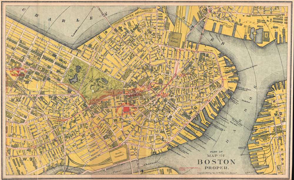 Part of Map of Boston Proper. - Main View