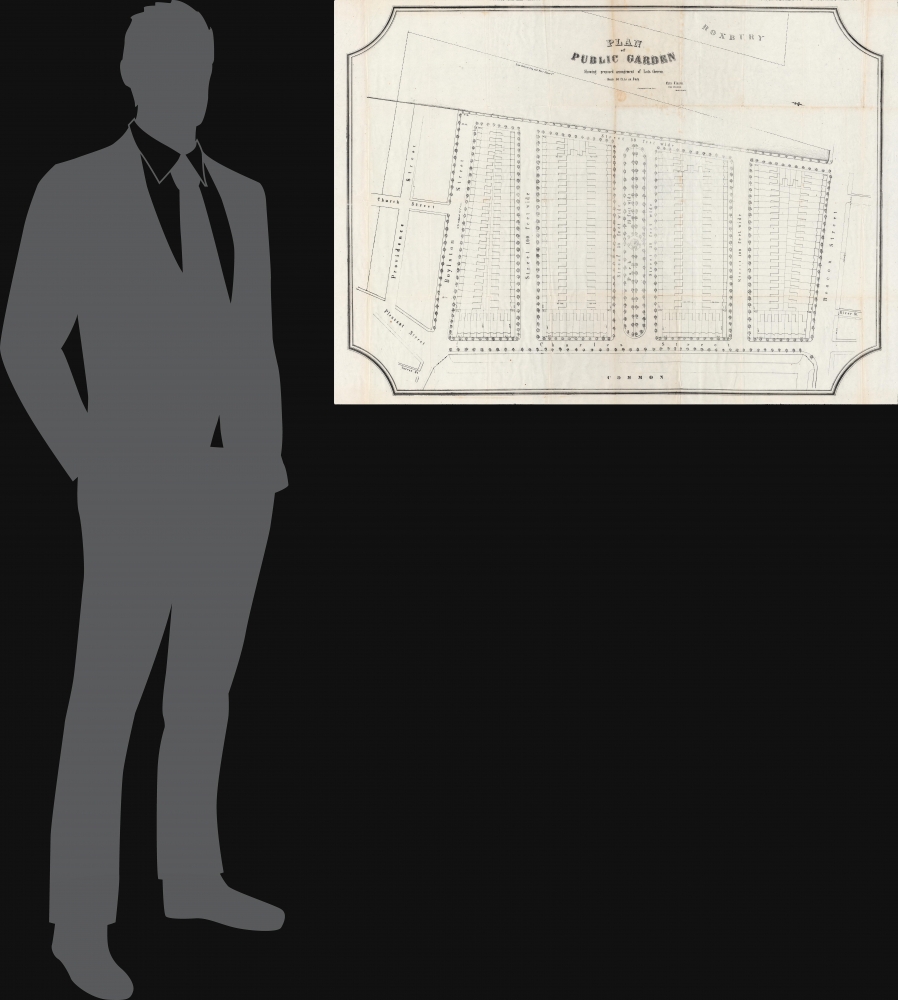 Plan of Public Garden : showing proposed arrangement of lots thereon. - Alternate View 1