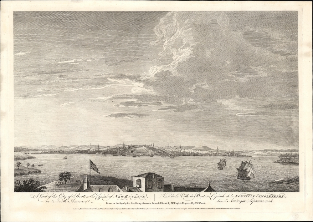 A View of the City of Boston the Capital of New England, in North America. / Vue de la Ville de Boston Capitale de la Nouvelle Angleterre, dans l'Amérique Septentrionale. - Main View