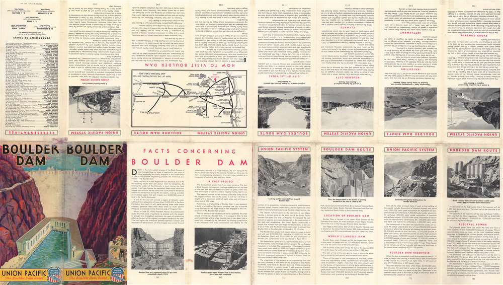 Panorama Perspective of the Area Adjacent to Boulder Dam as it Will Appear When Dam is Completed. - Alternate View 1