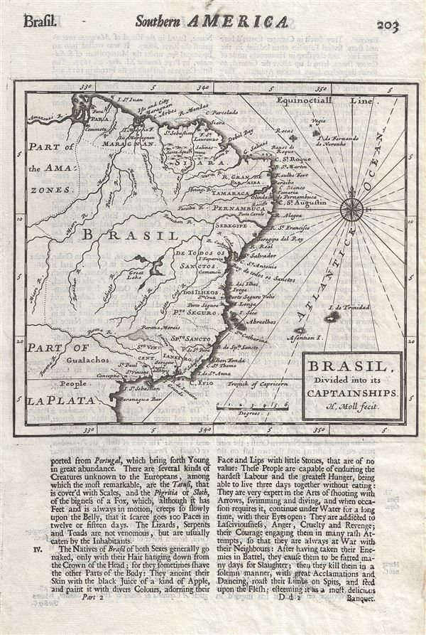 Brasil Divided into its Captainships. - Main View