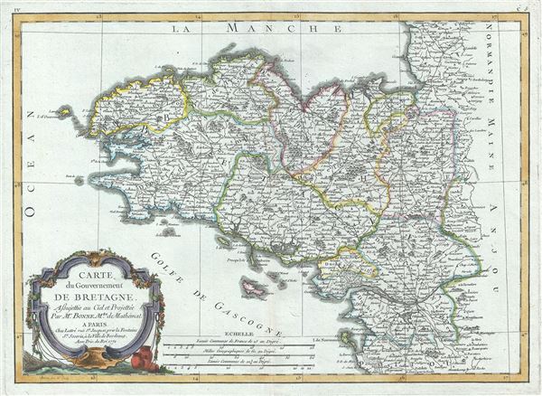 Carte du Gouvernement De Bretagne. - Main View