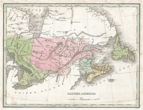 1835 Bradford Map of British America