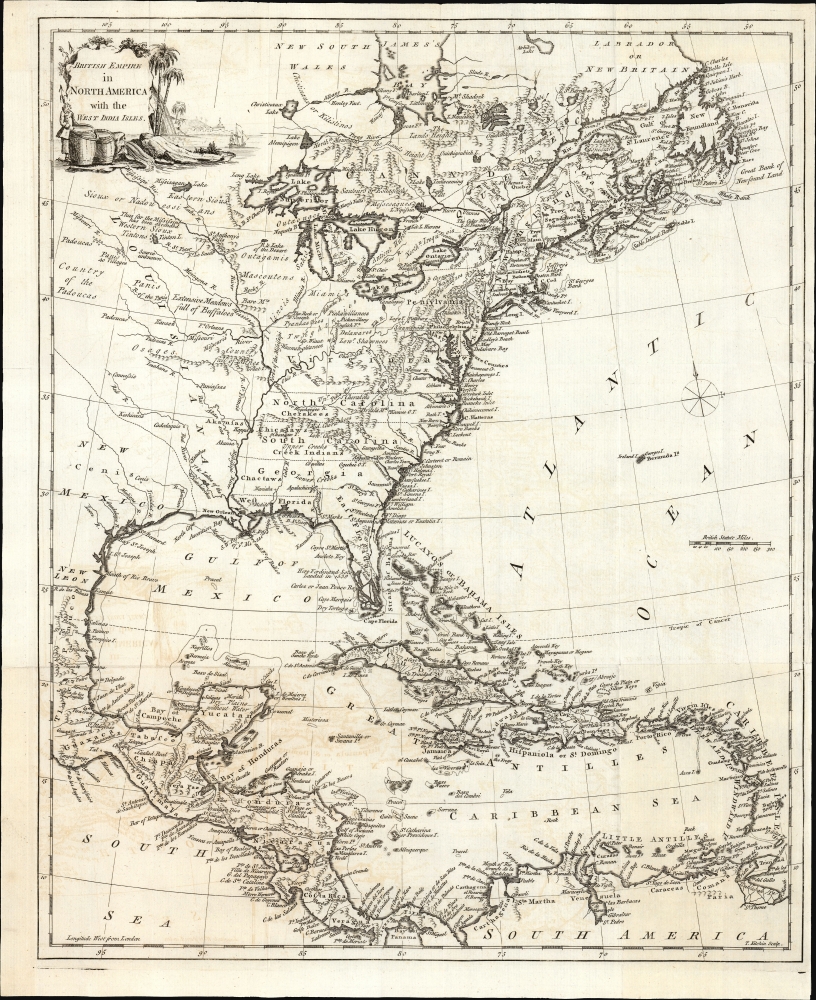 British Empire in North America with the West India Isles. - Main View
