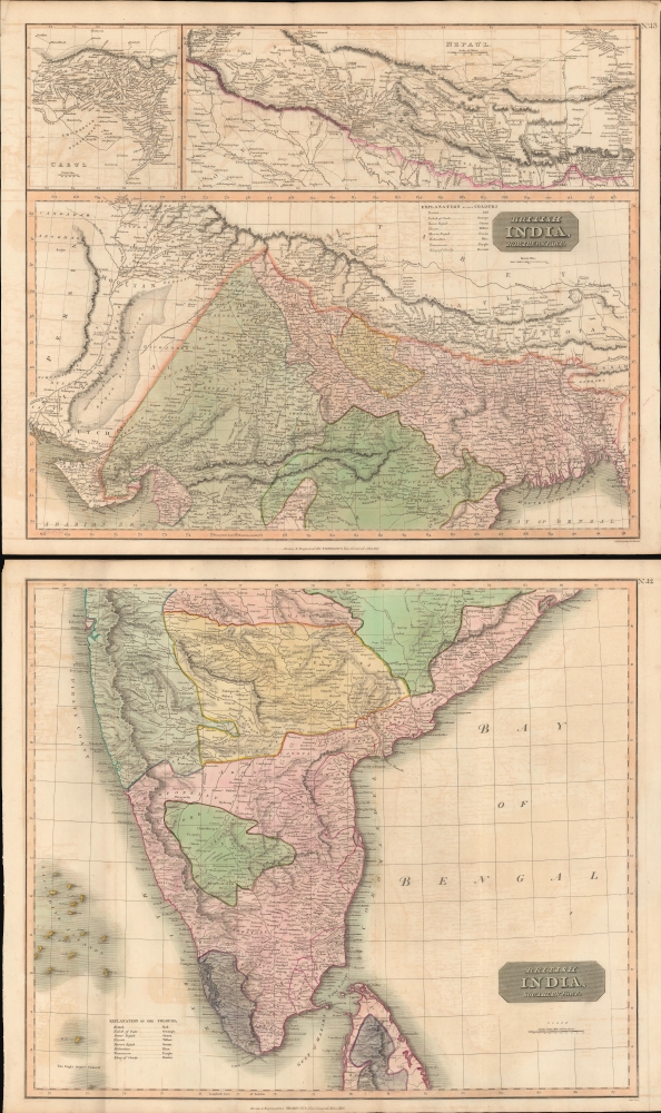 British India, Northern Part. British India, Southern Part. - Main View