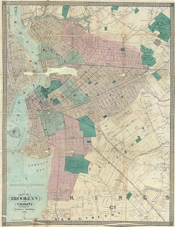 Map of Brooklyn and Vicinity. - Main View