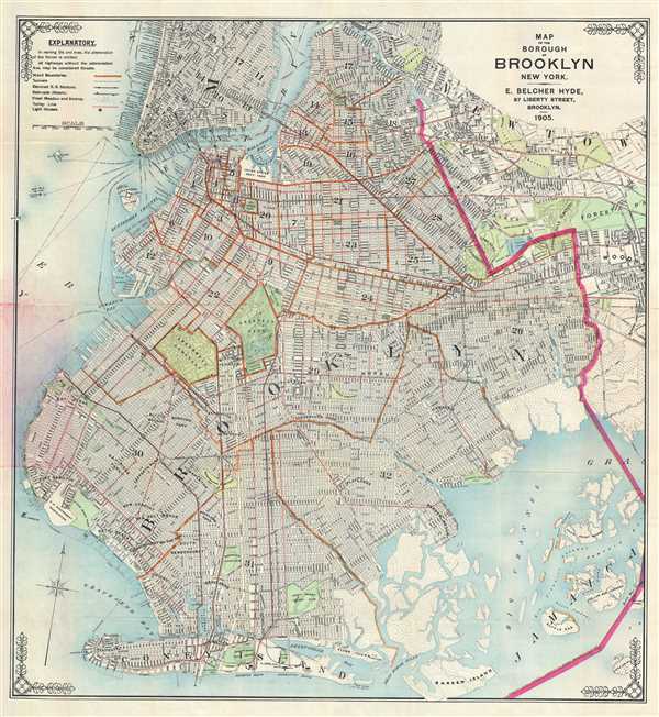 Map of the Borough of Brooklyn New York. - Main View