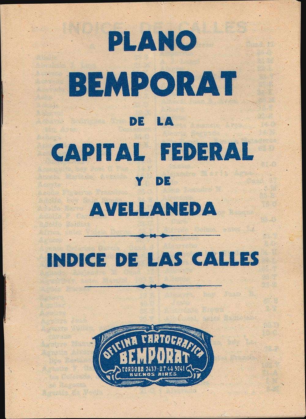 Plano Bemporat de la Capital Federal y Avellaneda. - Alternate View 3