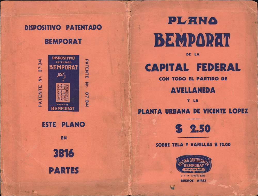 Plano Bemporat de la Capital Federal y Avellaneda. - Alternate View 6