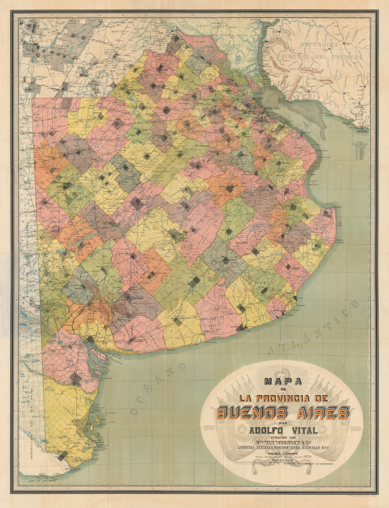 1910 Vital City Plan of Buenos Aires, Argentina