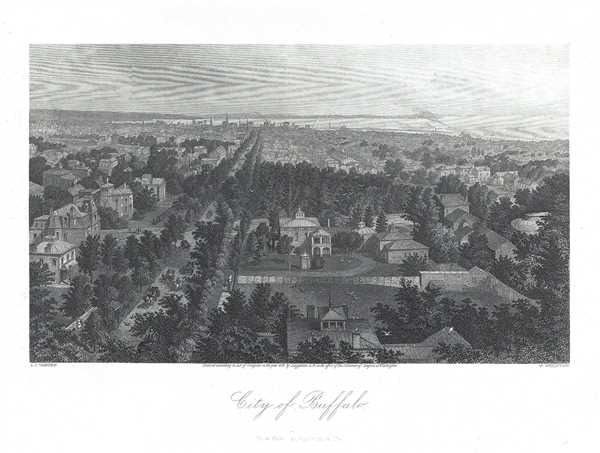 1873 Warren View of Buffalo, New York
