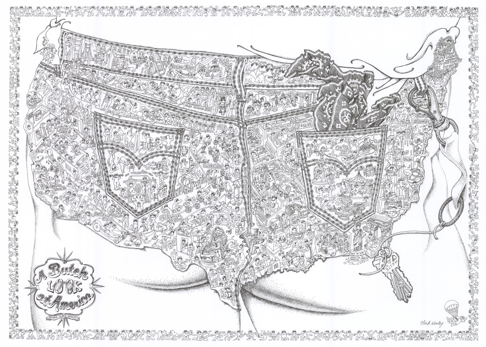 1982 J. Clark Henley 'Butch' Map of the United States