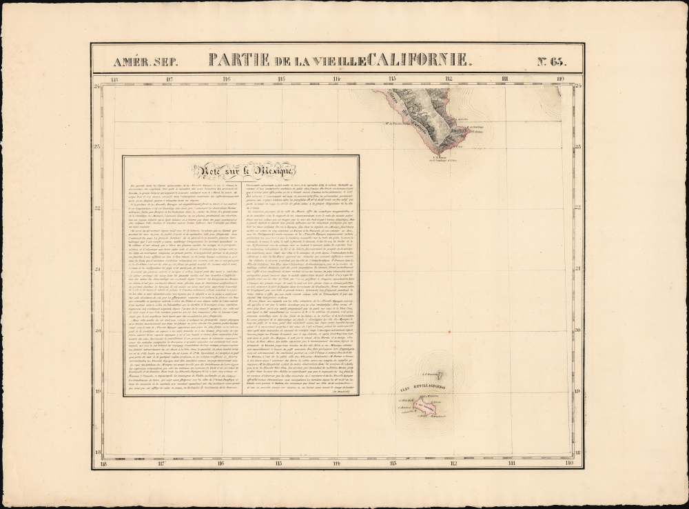 1827 Vandermaelen / Humboldt Map of Cabo St. Lucas and the Revillagigedo Islands.