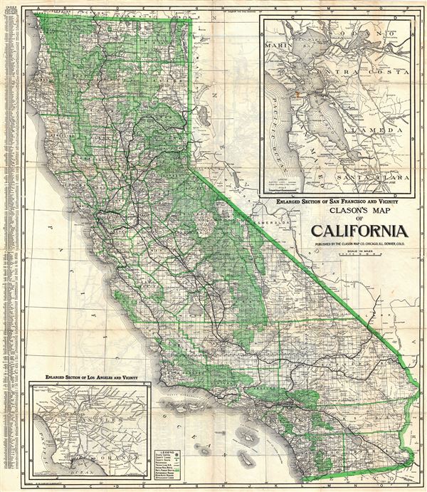 Clason's Map of California. - Main View