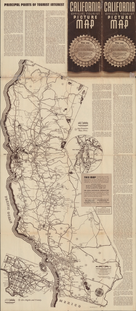 California. / California Official Tourist Picture Map. - Alternate View 2