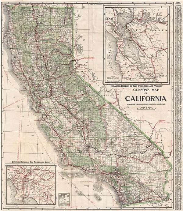 Clason's Map of California.