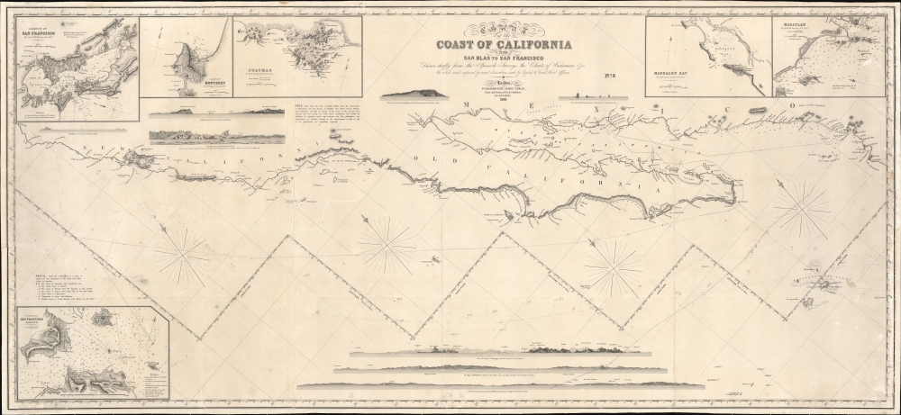 Chart of the Coast of California form San Blas to San Francisco. - Main View