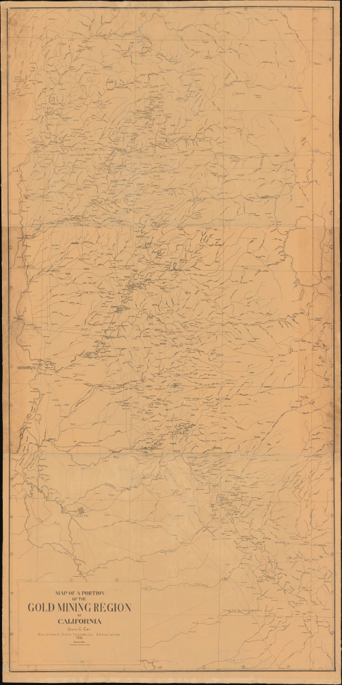 Map of a Portion of the Gold Mining Region of California. - Main View