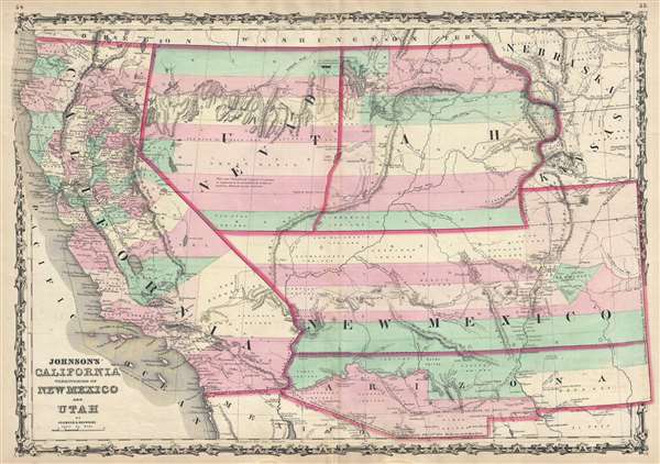 Johnson's  California Territories of New Mexico and Utah. - Main View