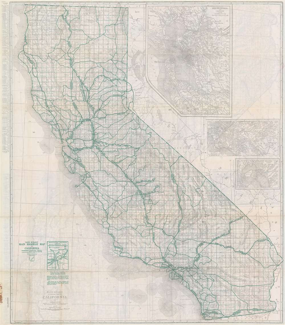 Rand McNally Standard Map of California. - Alternate View 2