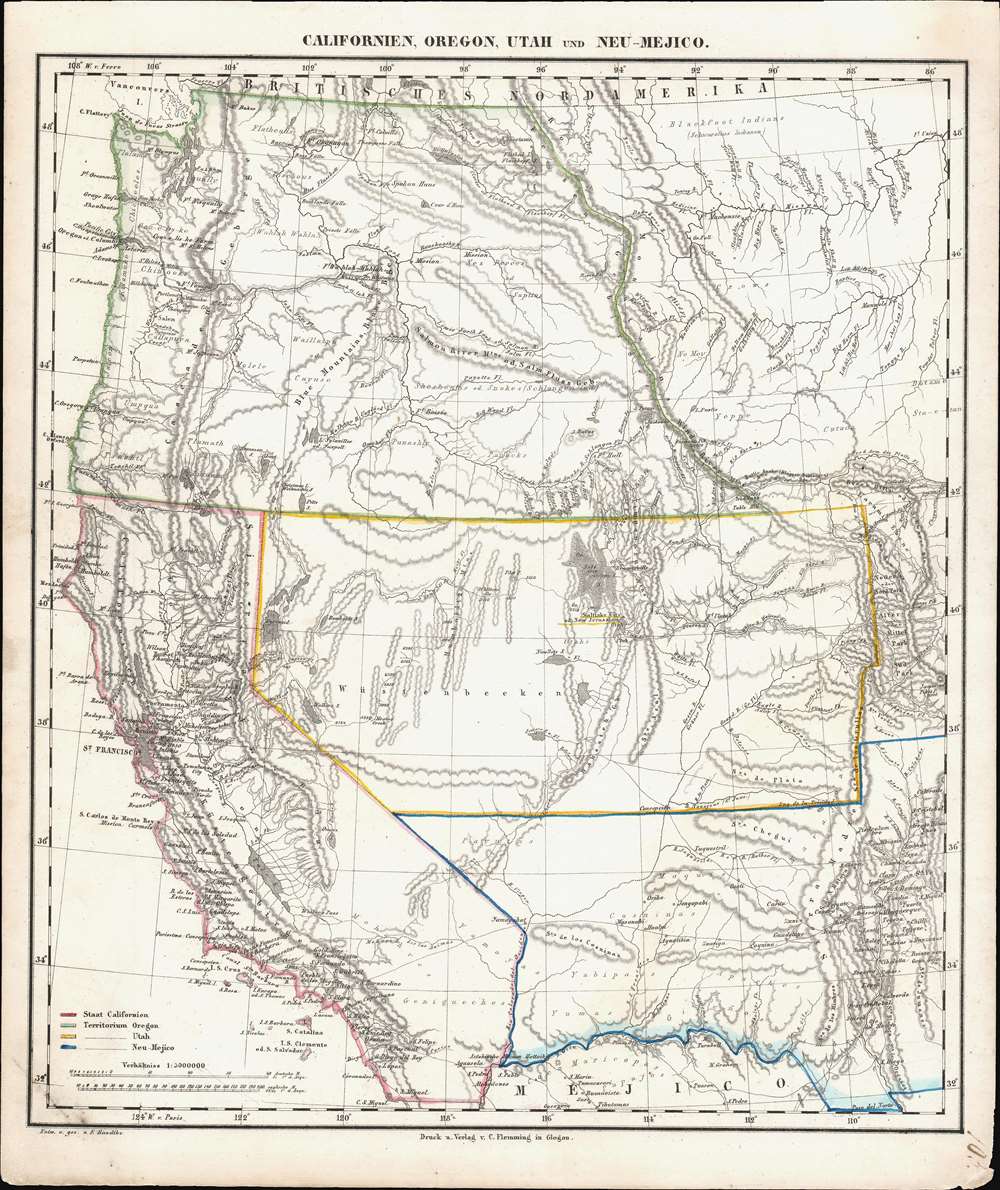Californien, Oregon, Utah, und Neu-Mejico. - Main View