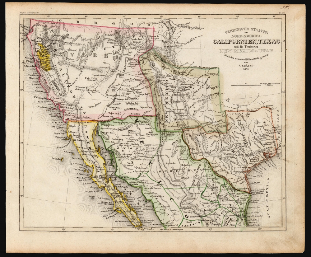 Vereinigte Staaten von Nord-America: Californien, Texas und die Territorien New Mexico u. Utah. - Main View