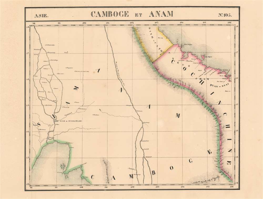 Camboge et Anam. Asie no. 105 - Main View