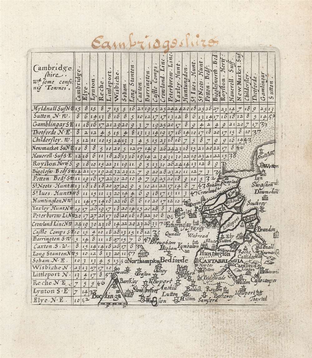 Cambridge Shire : wth. some confinig townes. - Main View