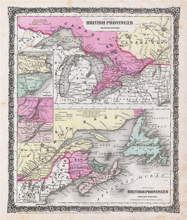 British Provinces Western Portion (Canada). British Provinces Eastern Portion (Canada). - Main View