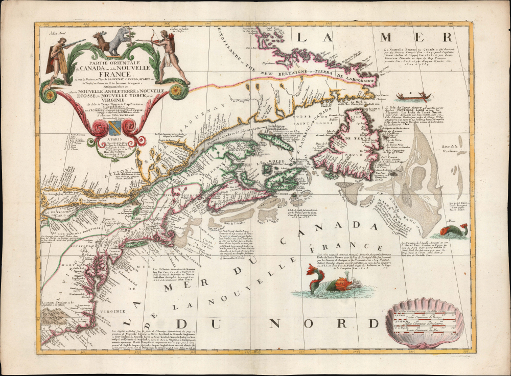 1689 Coronelli / Nolin Map of Canada and the Northeast