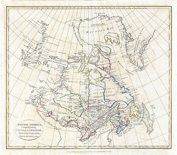 British America, Comprehending Canada, Labrador, New-Foundland, Nova Scotia &c. - Main View