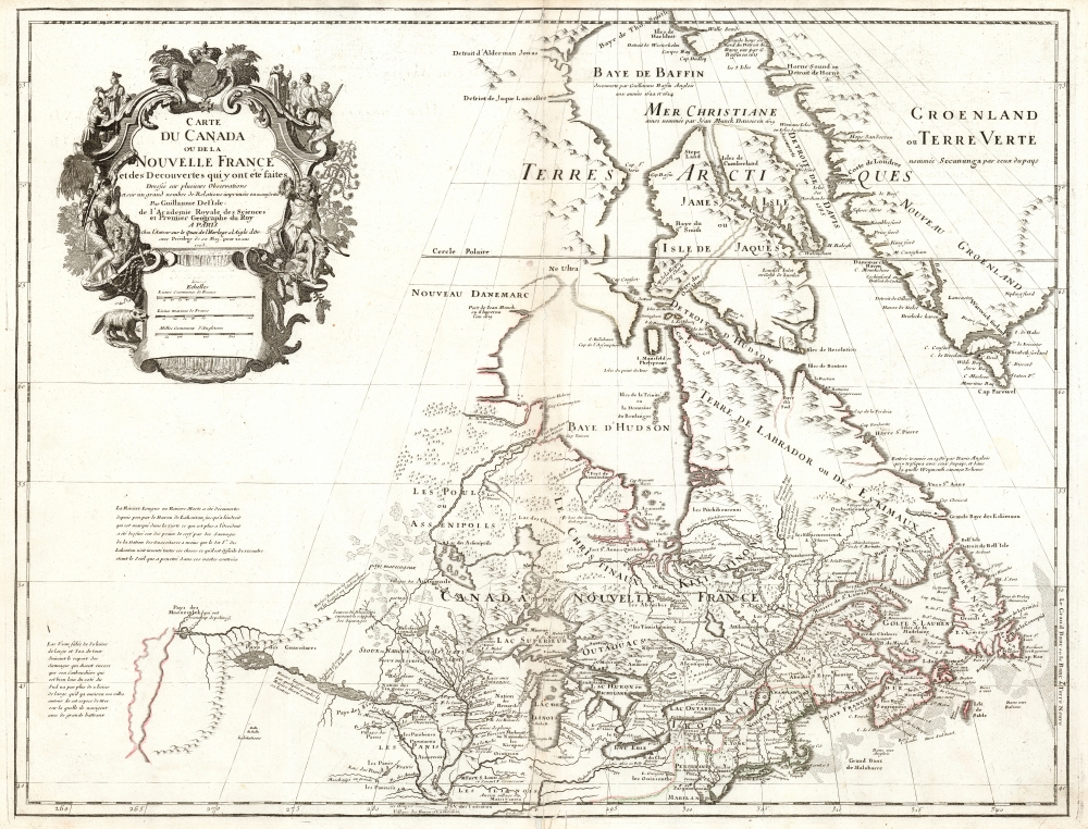 Carte du Canada ou de la Nouvelle France et des Decouverts qui y ont été faites... - Main View