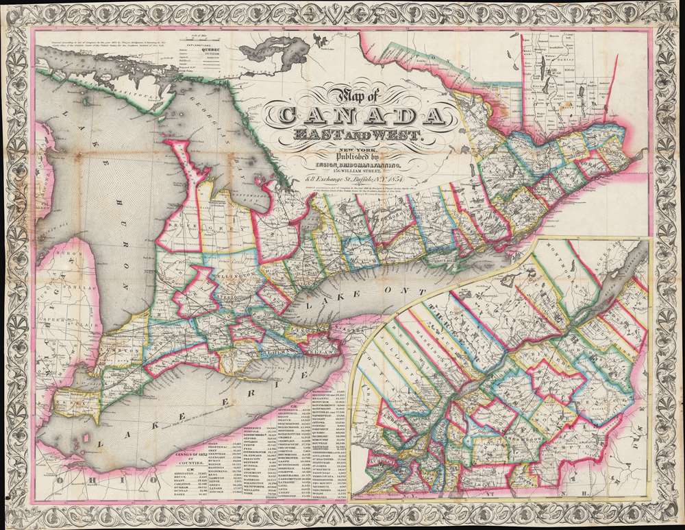 Map of Canada East and West. - Main View
