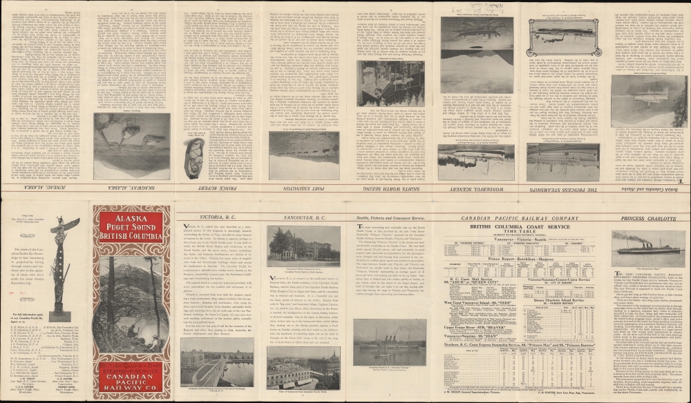 Routes of the Canadian Pacific Railway Company's Steamers, British Columbia Coast Service. / Alaska Puget Sound British Columbia... - Alternate View 2