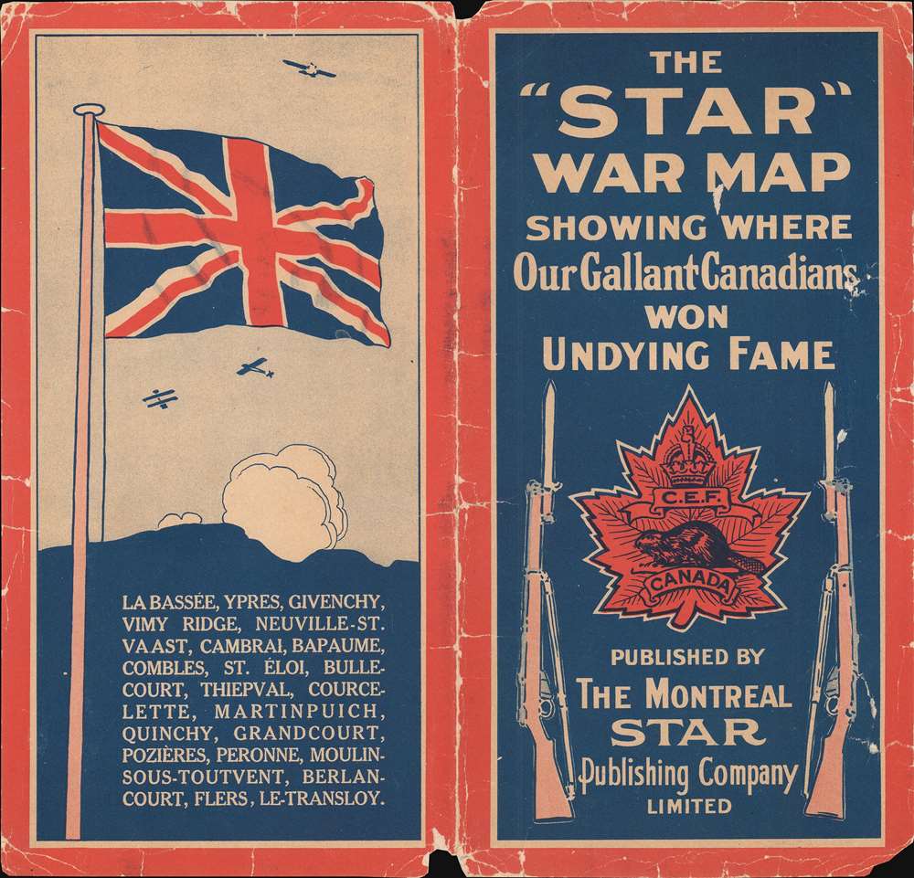 War Map Specially Indicating Scenes Where Canadian Troops Distinguished Themselves. - Alternate View 2