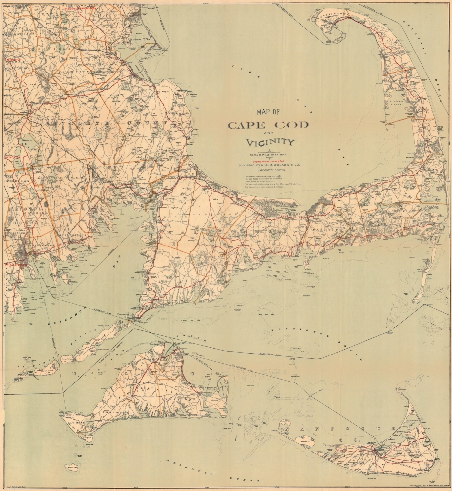 Map of Cape Cod and Vicinity. - Main View