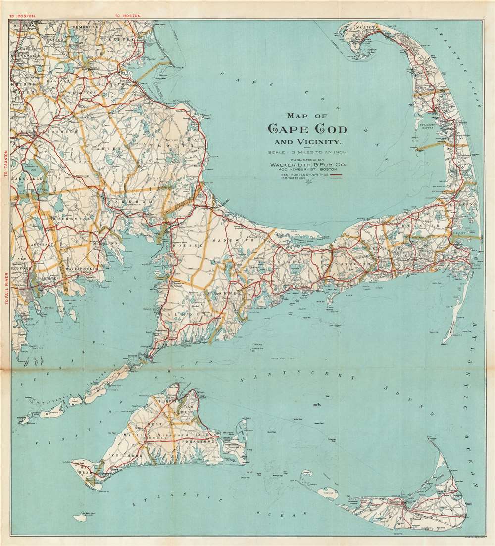 Map of Cape Cod and Vicinity. - Main View