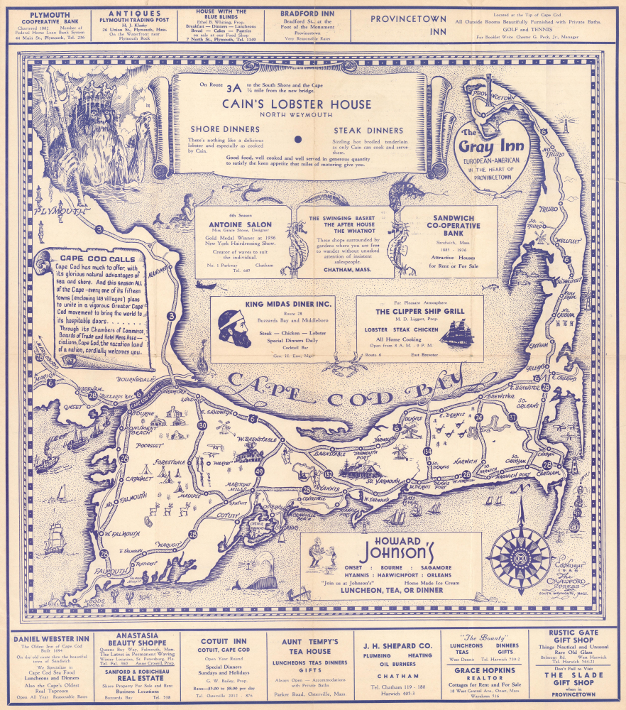 Historical Map of Cape Cod. - Main View