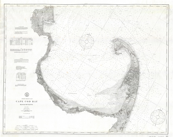 Coast Chart No. 110 Cape Cod Bay Massachusetts.