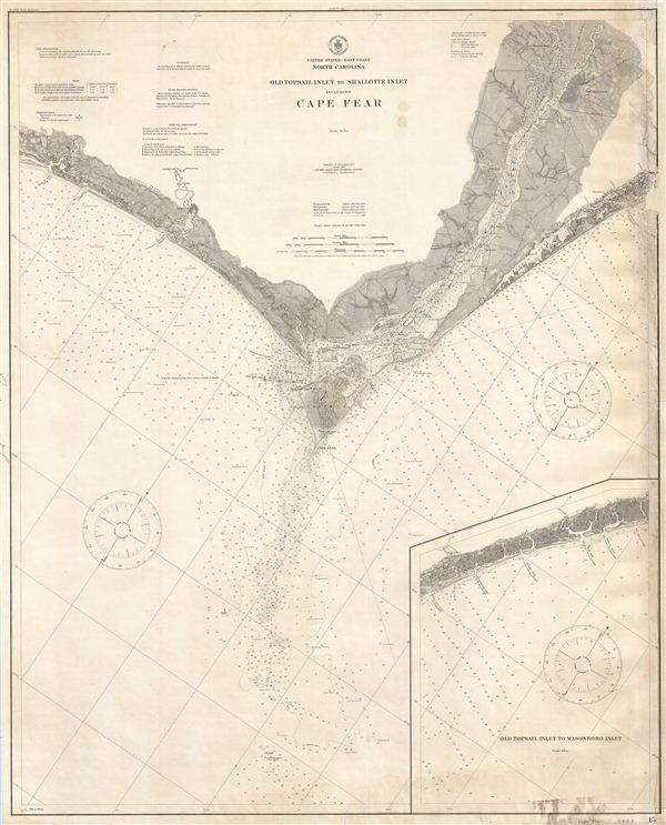 United States - East Coast Old Topsaid Inlet to Shallotte Inlet including Cape Fear. - Main View