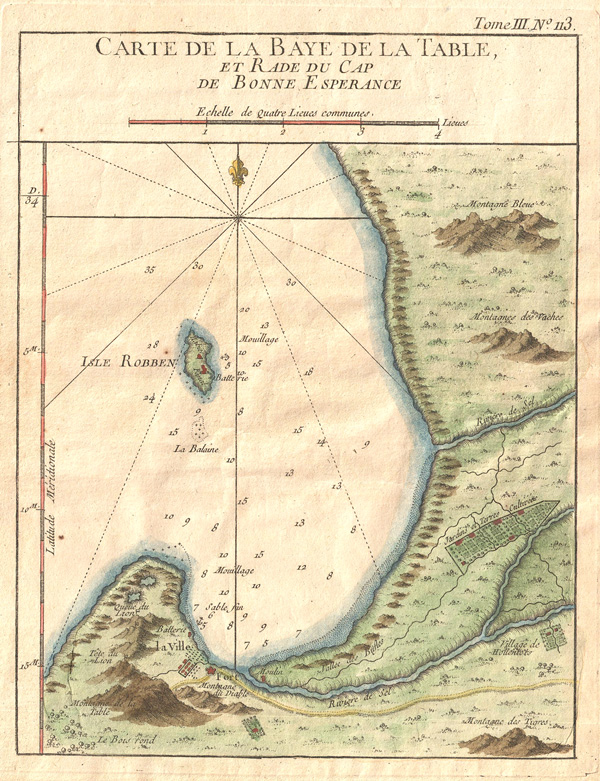 Carte De La Baye De La Table et Rade Du Cap De Bonne Esperance. - Main View