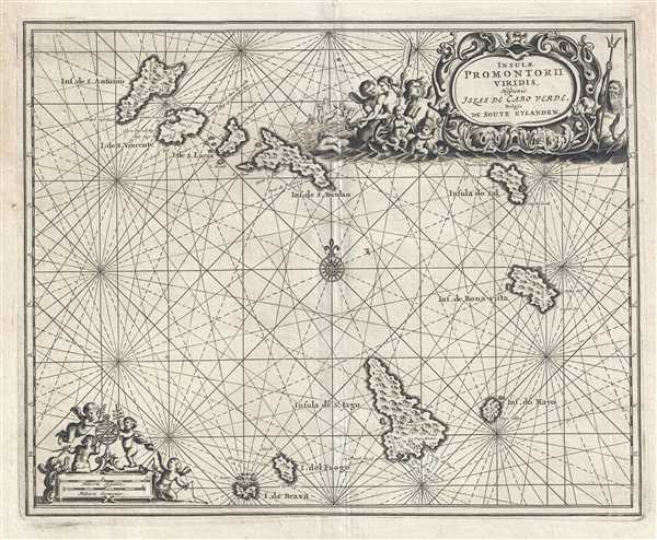 1686 Dapper Map of the Cape Verde Islands