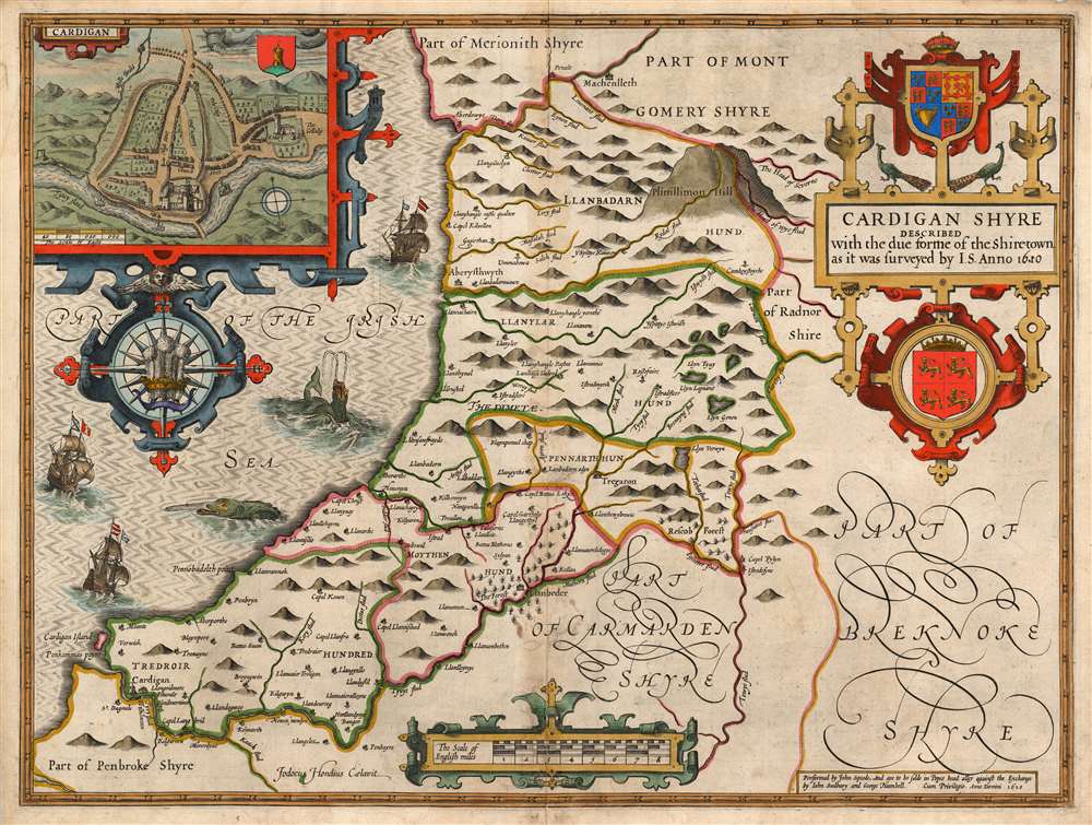 Cardigan Shyre Described with the due forme of the Shiretown as it was surveyed by I.S. Anno 1610. - Main View