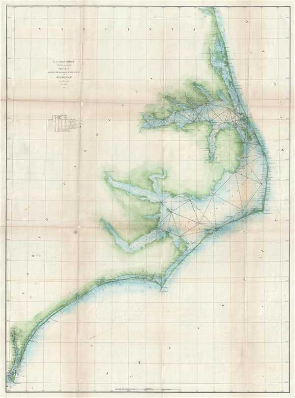 Sketch D Showing the Progress of the Survey in Section No. IV from 1845 to 1861. - Main View
