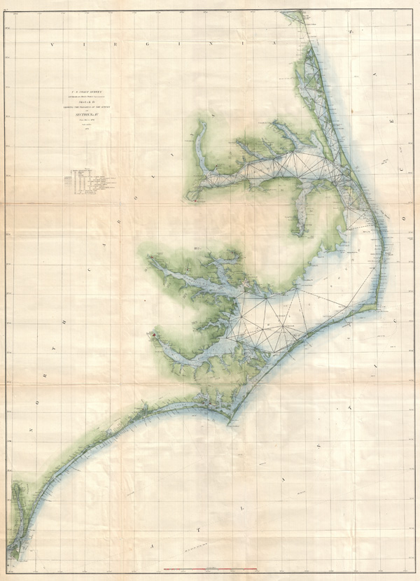 Sketch D Showing the Progress of the Survey in Section No. IV from 1845 to 1873. - Main View