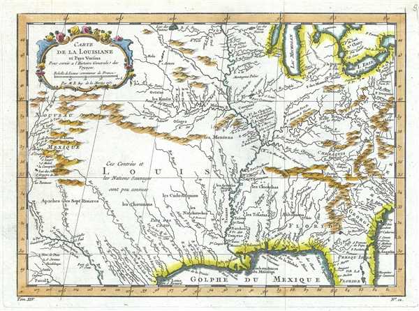 Carte de la Louisiane et Pays Voisins. - Main View