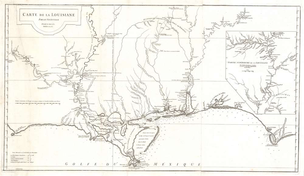 Carte de la Louisiane. - Main View