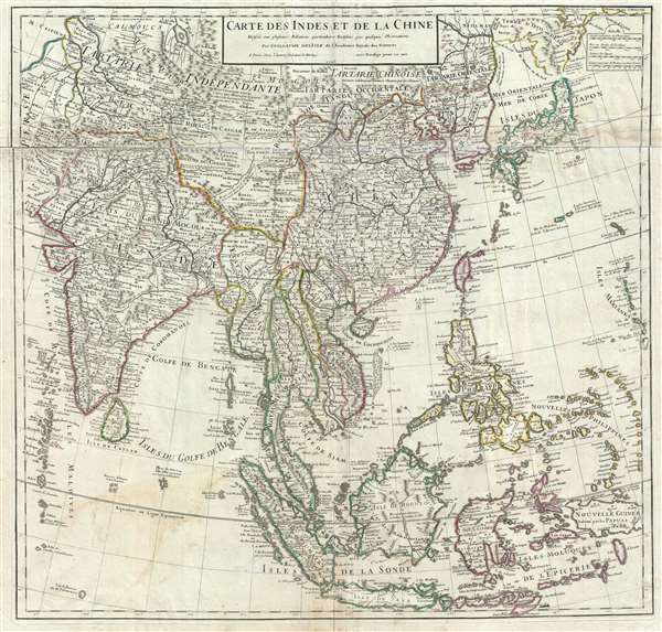 Carte des Indes et de la Chine. - Main View