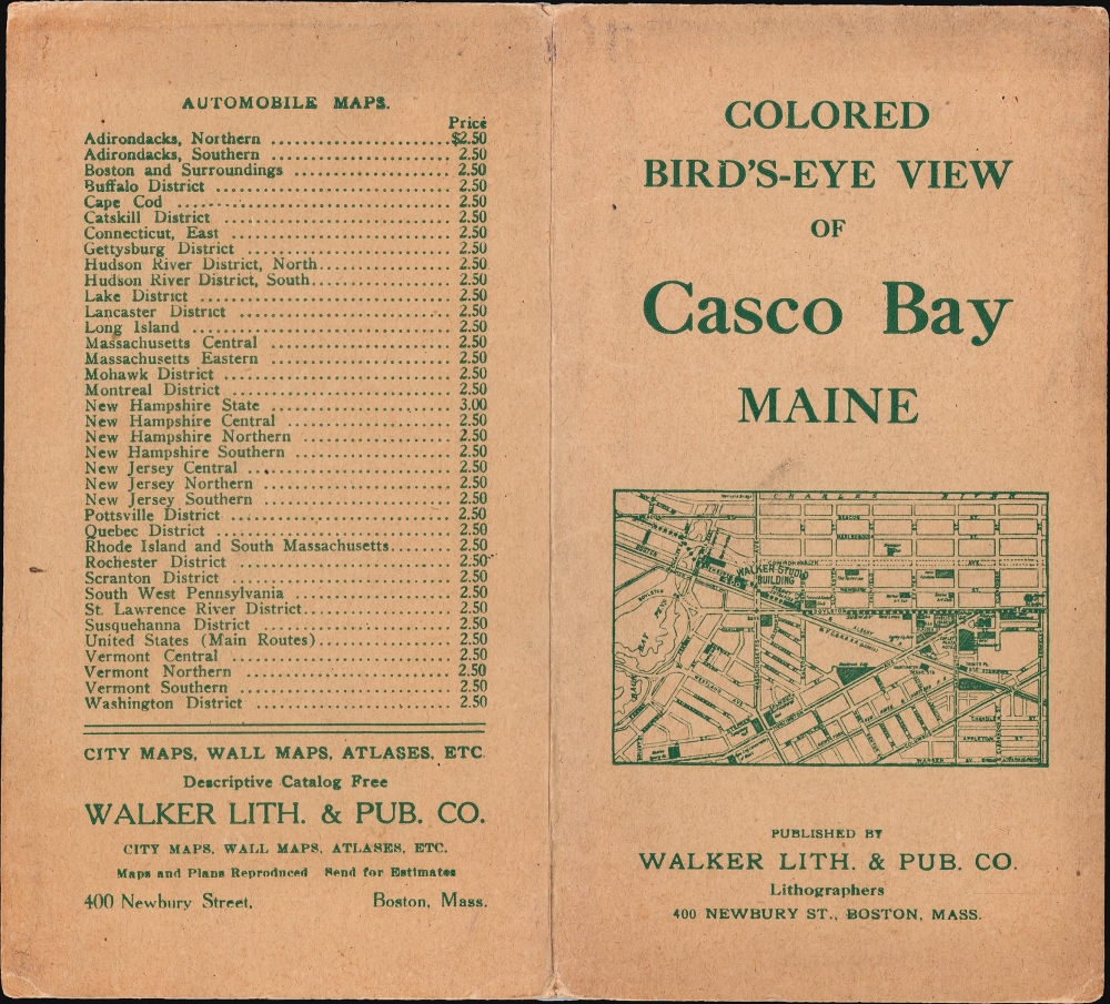 Birds Eye View of Casco Bay: Portland, Maine and Surroundings. - Alternate View 1